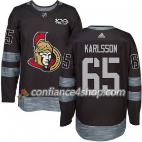 Adidas Maillot de Hockey Ottawa Senators Erik Karlsson 65 1917-2017 100th Anniversary Noir Authentic - Homme